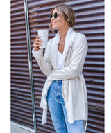 Aspen Faux Shearling Belted Coat Winter White - clearpathherbicide