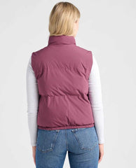 Aspen Puffer Vest Eggplant - PINK ARROWS