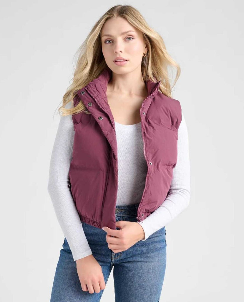 Aspen Puffer Vest Eggplant - miamidrugpossession