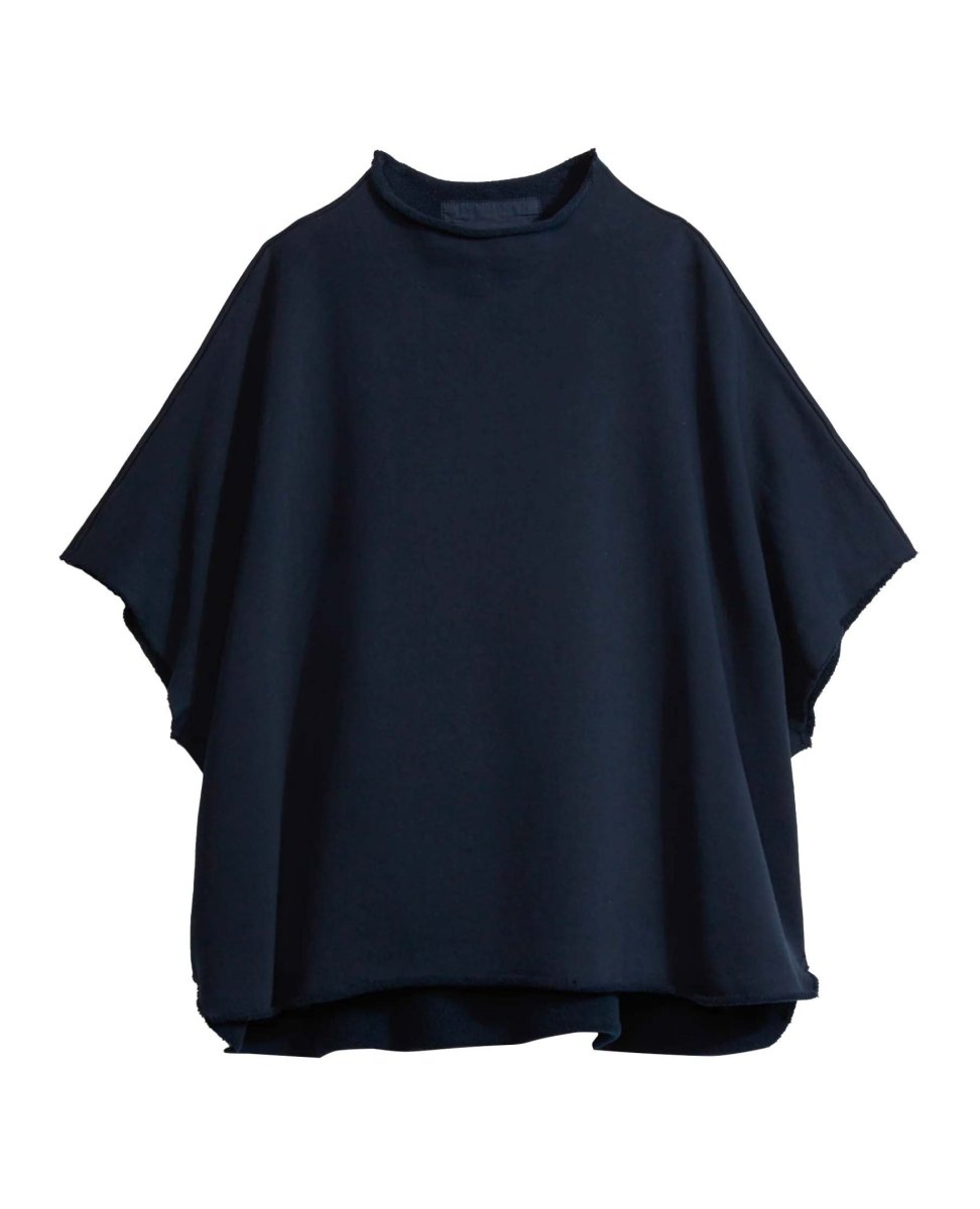 Audrey Funnel Neck Capelet Navy Fleece - clearpathherbicide