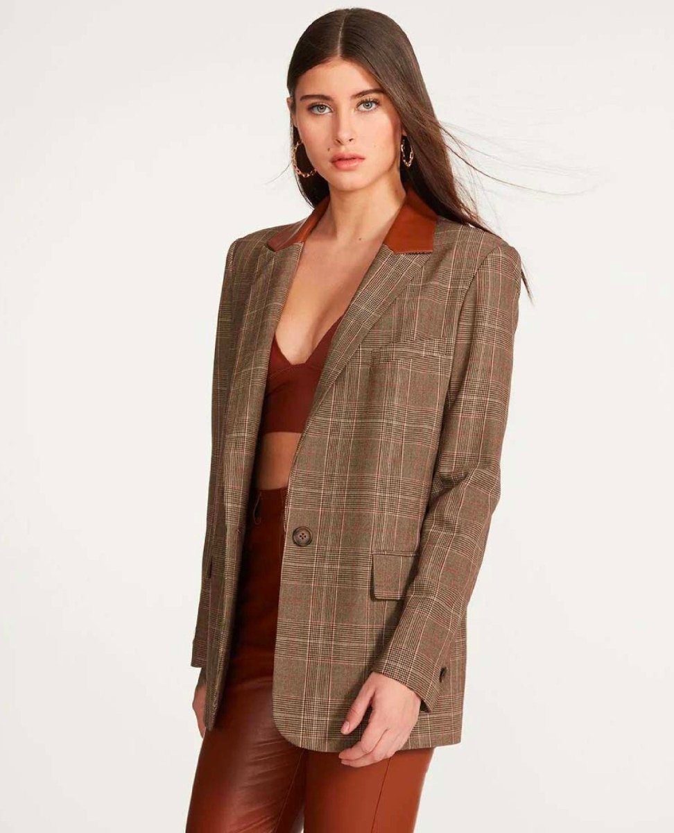 Audrey Vegan Blazer Chicory Coffee - miamidrugpossession