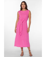 Aurelle Sleeveless Pink Midi Dress - miamidrugpossession