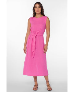 Aurelle Sleeveless Pink Midi Dress - clearpathherbicide