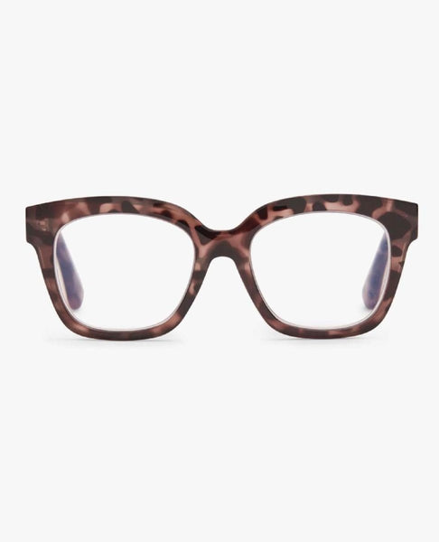 Ava Beige Tortoise Blue Light Reading Glasses 2.0 - miamidrugpossession