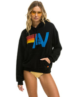 Aviator Nation Logo Hoodie Relaxed Black - clearpathherbicide