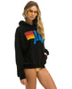 Aviator Nation Logo Hoodie Relaxed Black - clearpathherbicide