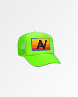 Aviator Nation Logo Rainbow Low Rise Trucker Hat - clearpathherbicide