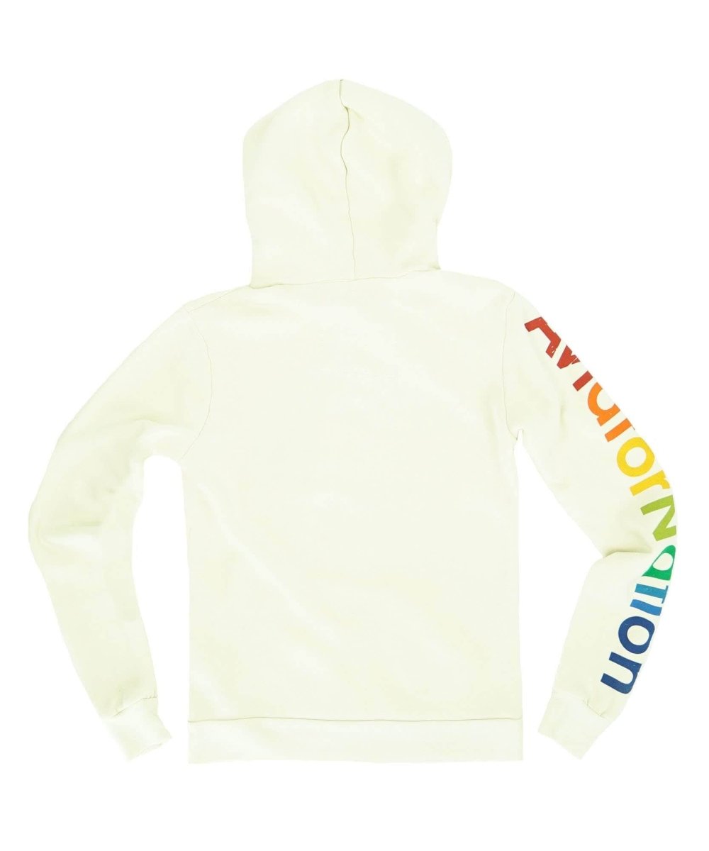 Aviator Nation Pullover Hoodie Cream Venice - clearpathherbicide