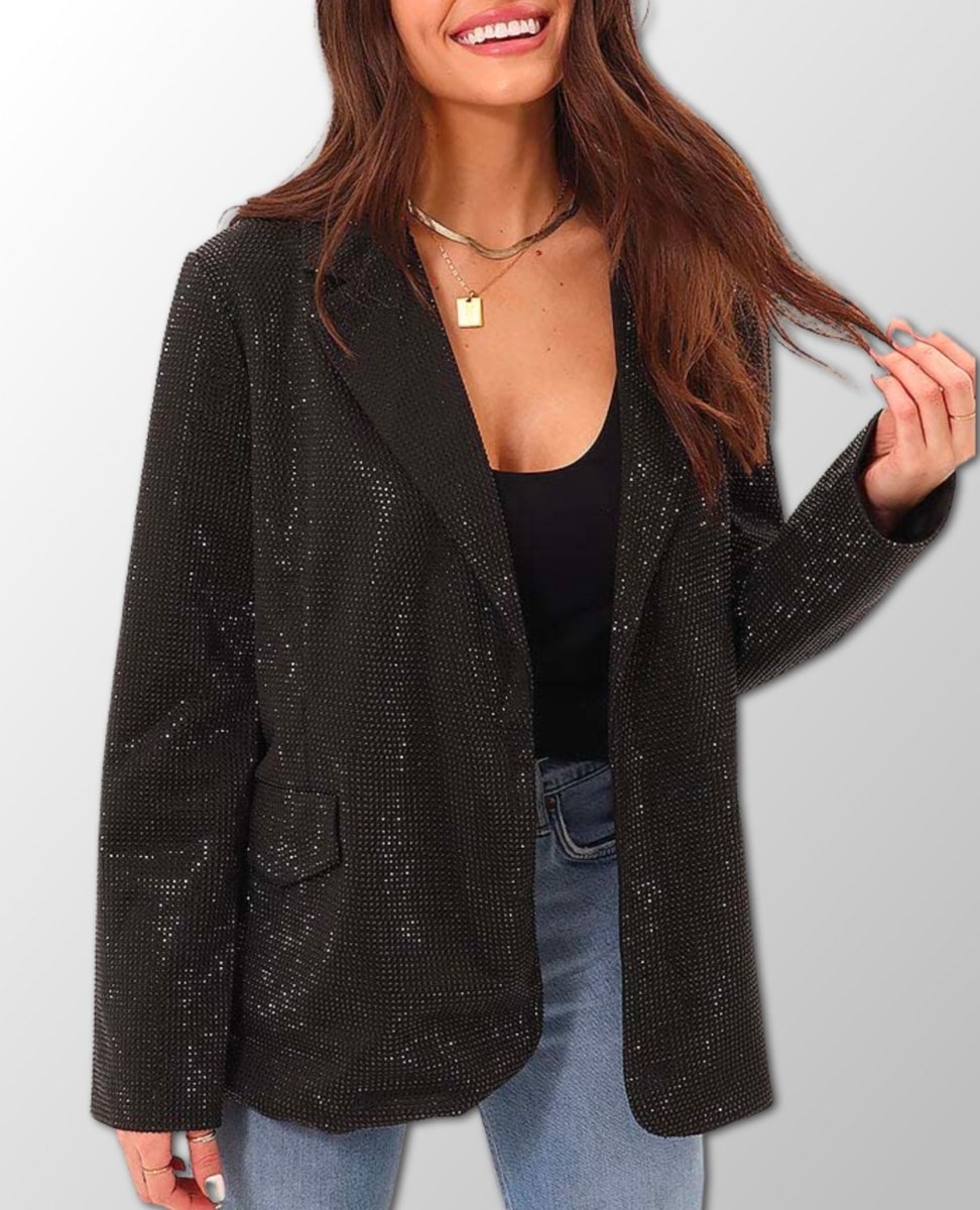 Aya Crystal Black Jacket - miamidrugpossession