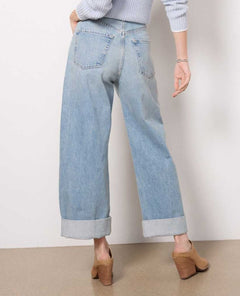 Ayla Baggy Cuffed Crop Skylights - miamidrugpossession