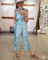 Bali Blue Print Jumpsuit - miamidrugpossession