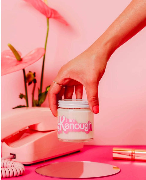 Barbie - I Am Kenough Candle - Cream - clearpathherbicide