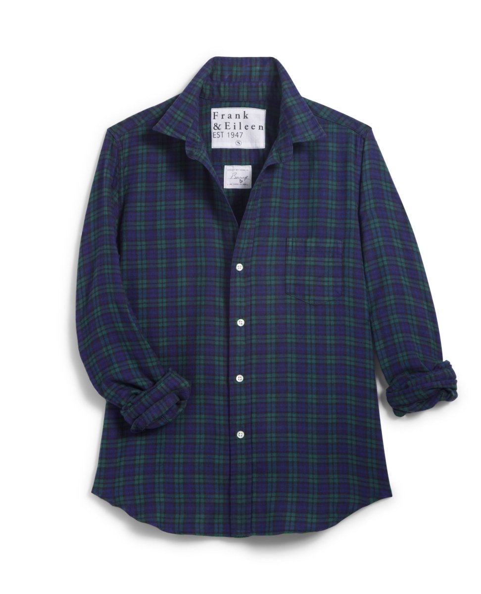 Barry Tailored Navy Black Green Plaid - clearpathherbicide