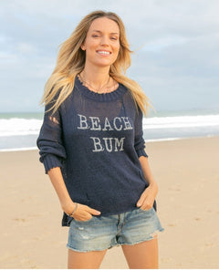 Beach Bum Distressed Crew Indigo Silver Metallic - clearpathherbicide