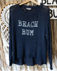 Beach Bum Distressed Crew Indigo Silver Metallic - miamidrugpossession