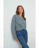 Beatrice Long Sleeve Twist Top Coal - miamidrugpossession