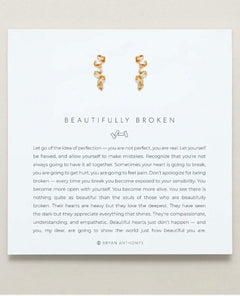 Beautifully Broken Hoop Earrings 14k Gold - miamidrugpossession