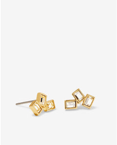 Beautifully Broken Stud Earrings Gold - PINK ARROWS