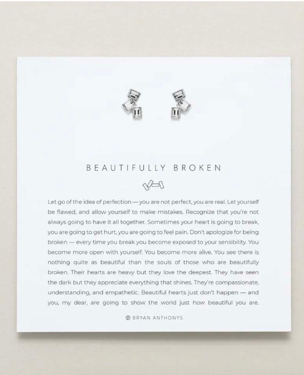 Beautifully Broken Stud Earrings Silver - clearpathherbicide