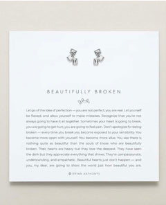 Beautifully Broken Stud Earrings Silver - miamidrugpossession