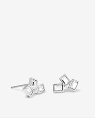 Beautifully Broken Stud Earrings Silver - PINK ARROWS