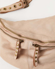 Bella Large Crossbody Belt Bag Bone - PINK ARROWS