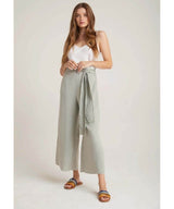 Belted High Waisted Crop Pant Worn Olive - clearpathherbicide