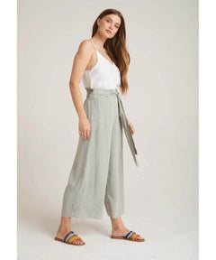 Belted High Waisted Crop Pant Worn Olive - miamidrugpossession