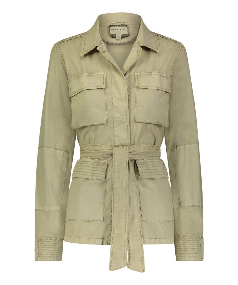 Belted Utility Jacket Palm - miamidrugpossession