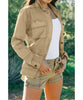 Belted Utility Jacket Tumbleweed - miamidrugpossession