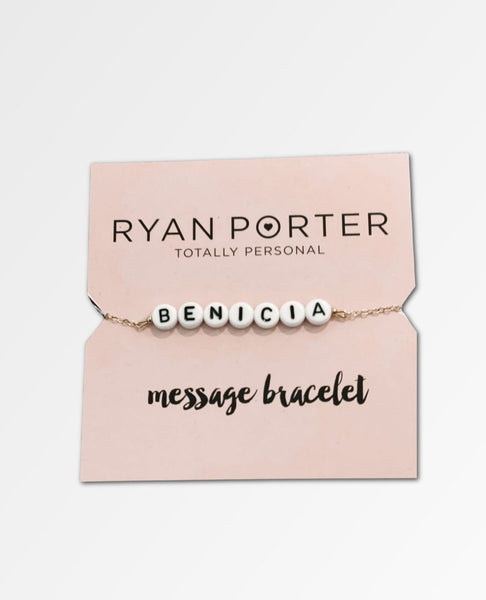 BENICIA Letters Gold Bracelet - clearpathherbicide