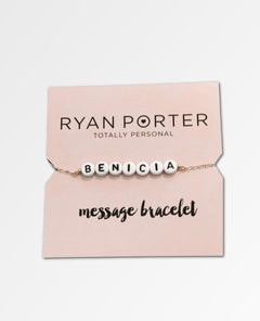 BENICIA Letters Gold Bracelet - miamidrugpossession