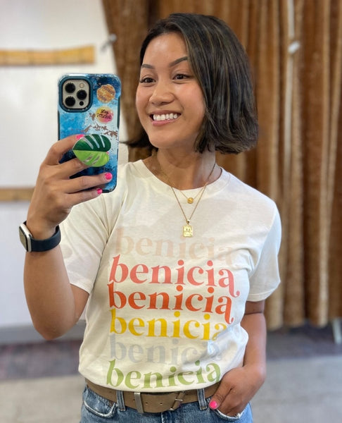 Benicia Repeat Rainbow Unisex Tee - clearpathherbicide