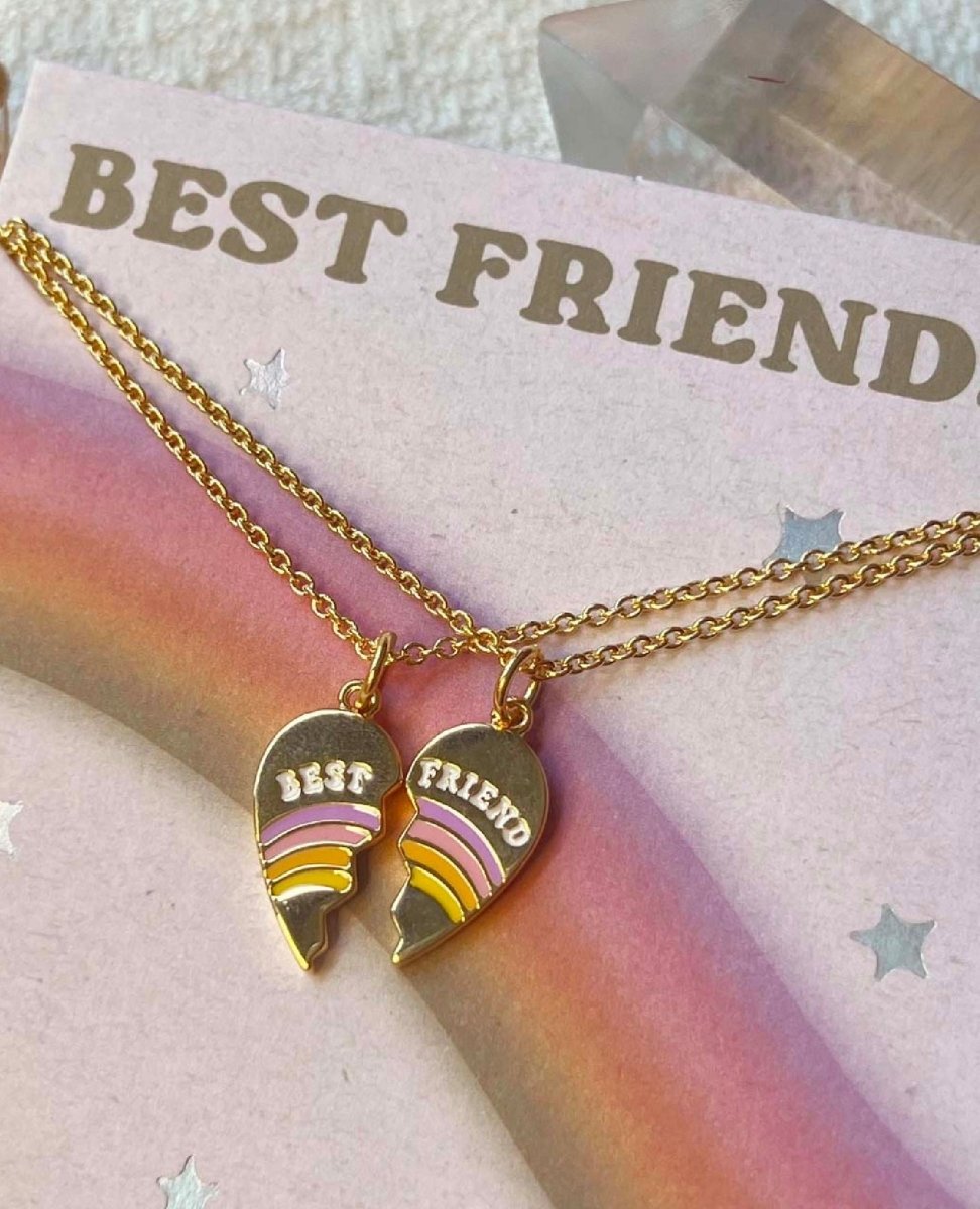 Best Friends Split Heart Necklaces - miamidrugpossession