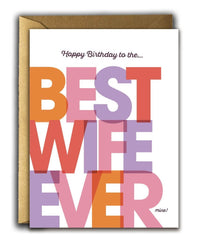 Best Wife Ever Card - PINK ARROWS