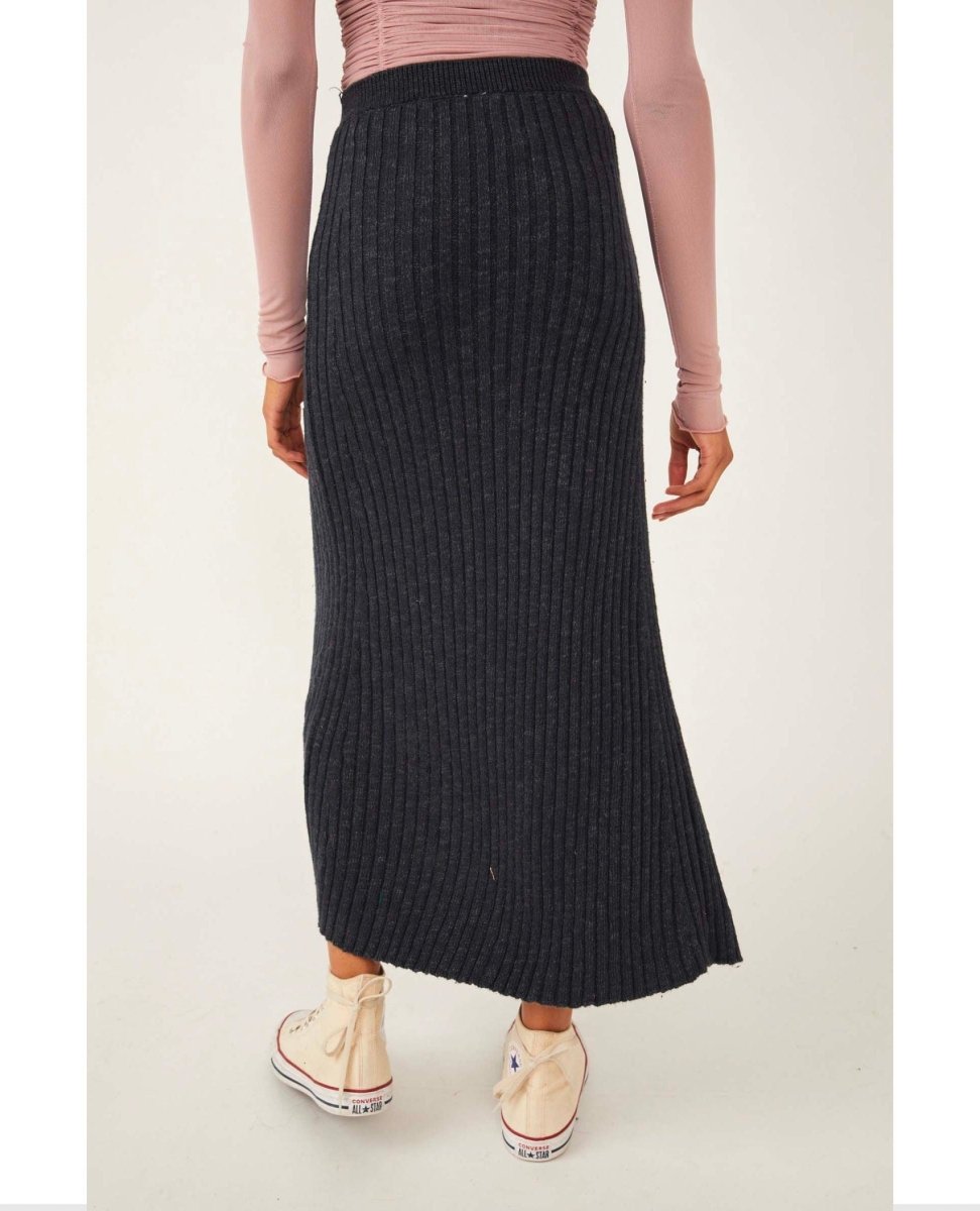 Better Days Midi Skirt Black - miamidrugpossession