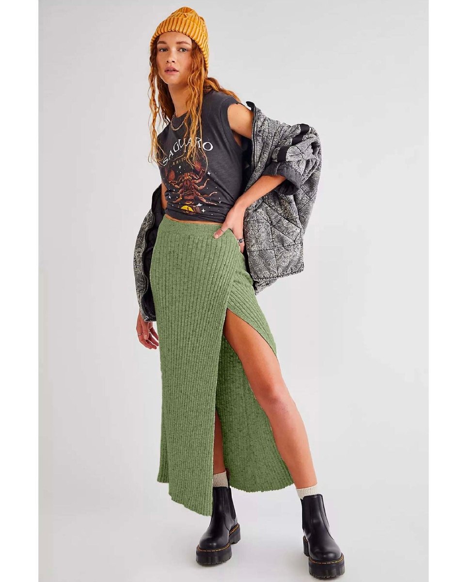 Better Days Midi Skirt Sea Green - miamidrugpossession