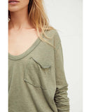 Betty Long Sleeve Tee Faded Military - miamidrugpossession