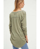 Betty Long Sleeve Tee Faded Military - miamidrugpossession