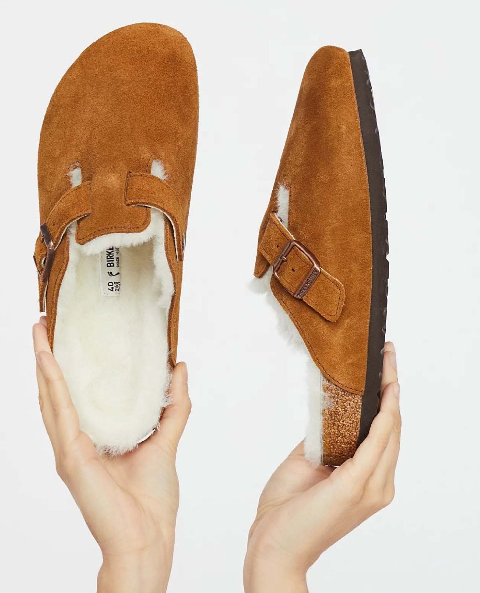 Birkenstock Boston Shearling Clogs Mink - clearpathherbicide