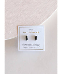 Black Bar Druzy Earrings - clearpathherbicide