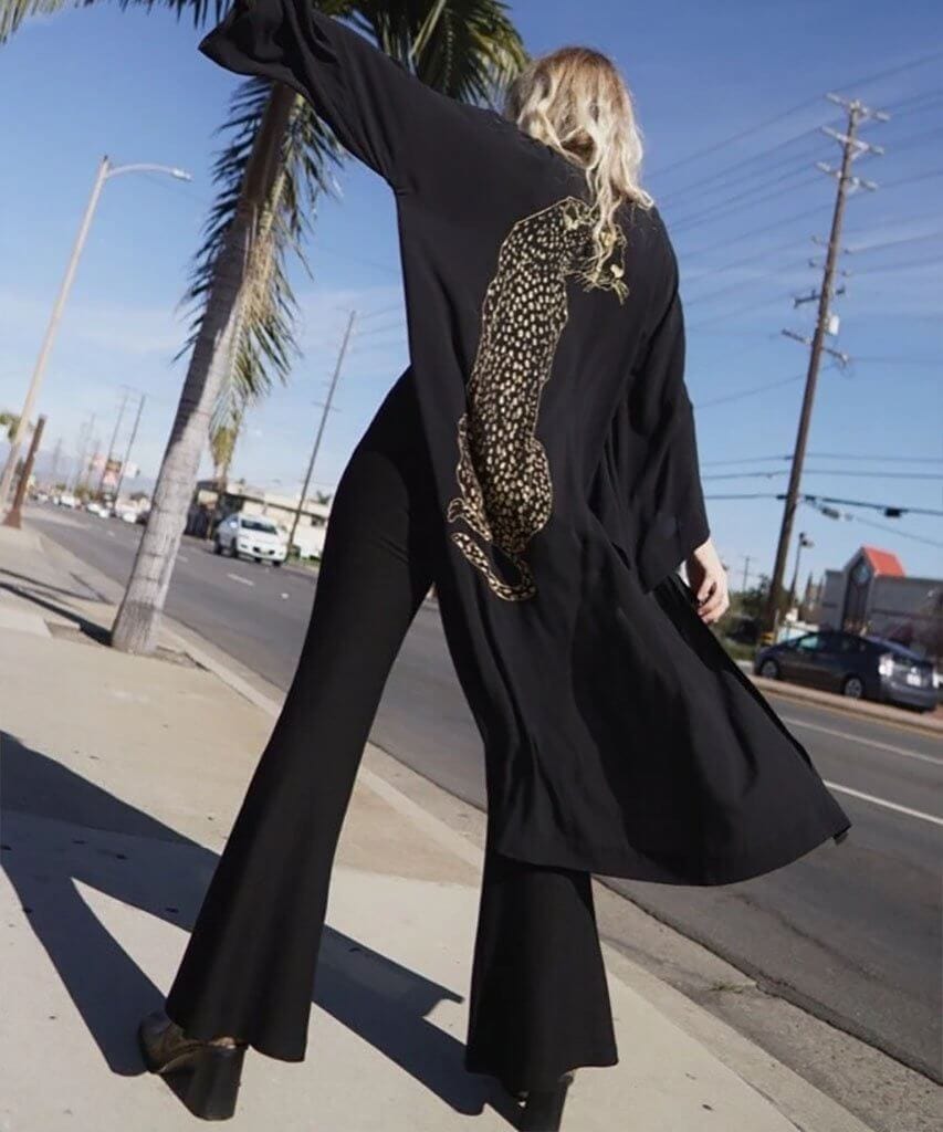 Black Cheetah Robe - miamidrugpossession