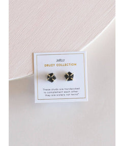 Black Druzy Prong Earrings - clearpathherbicide