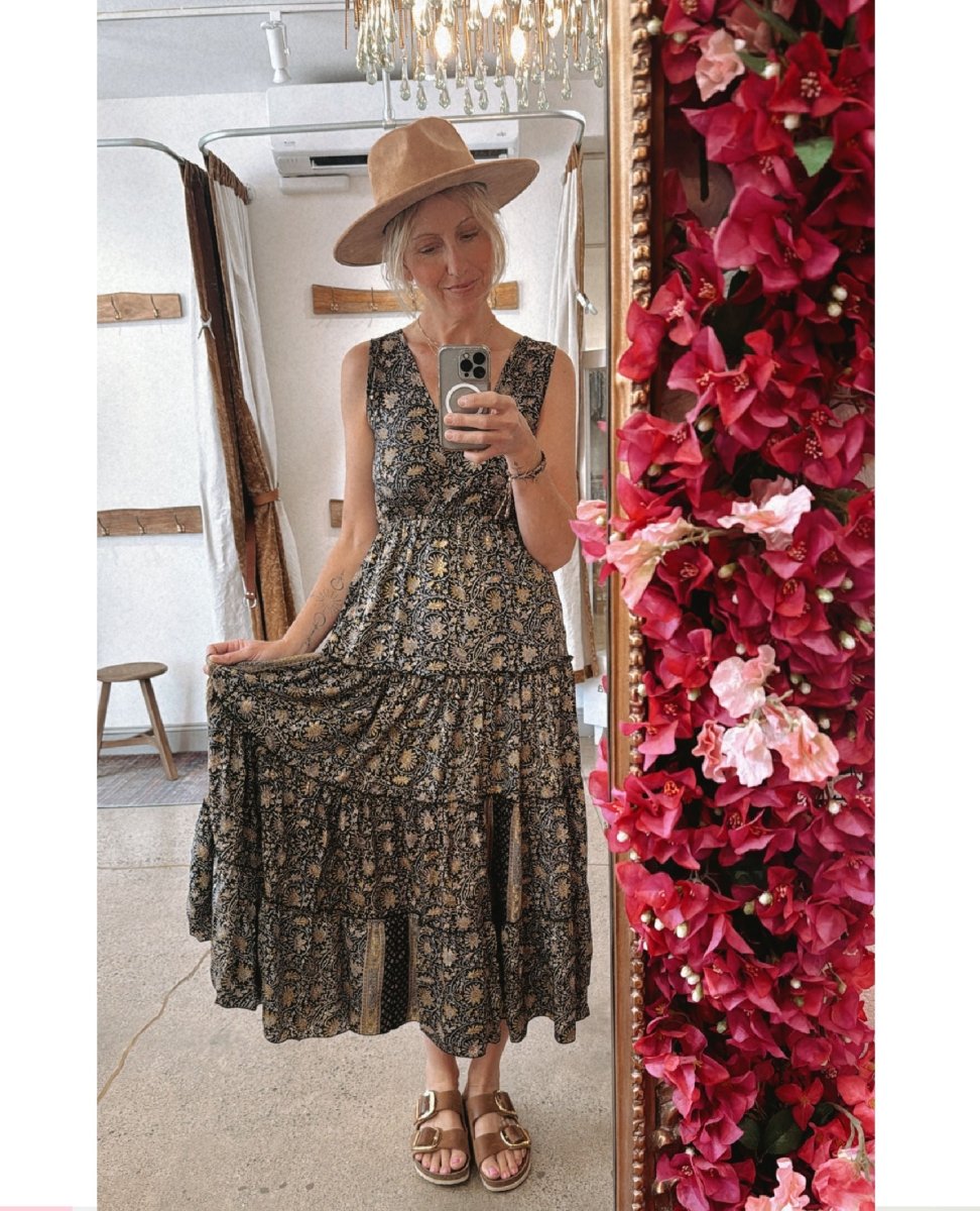 Black Gold Rider Maxi Dress - clearpathherbicide