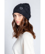 Black Heart Fuzzy Beanie - clearpathherbicide