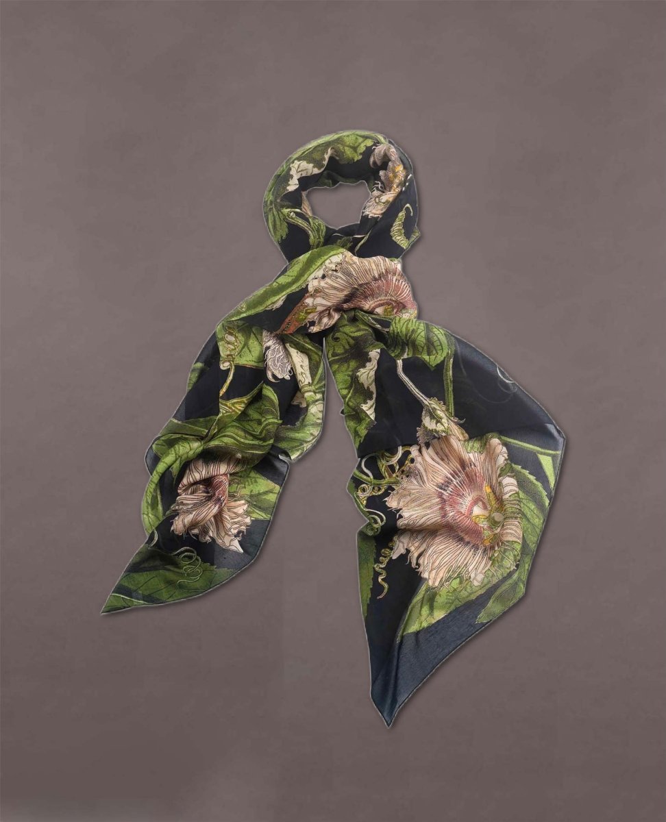 Black Passion Flower Scarf - clearpathherbicide