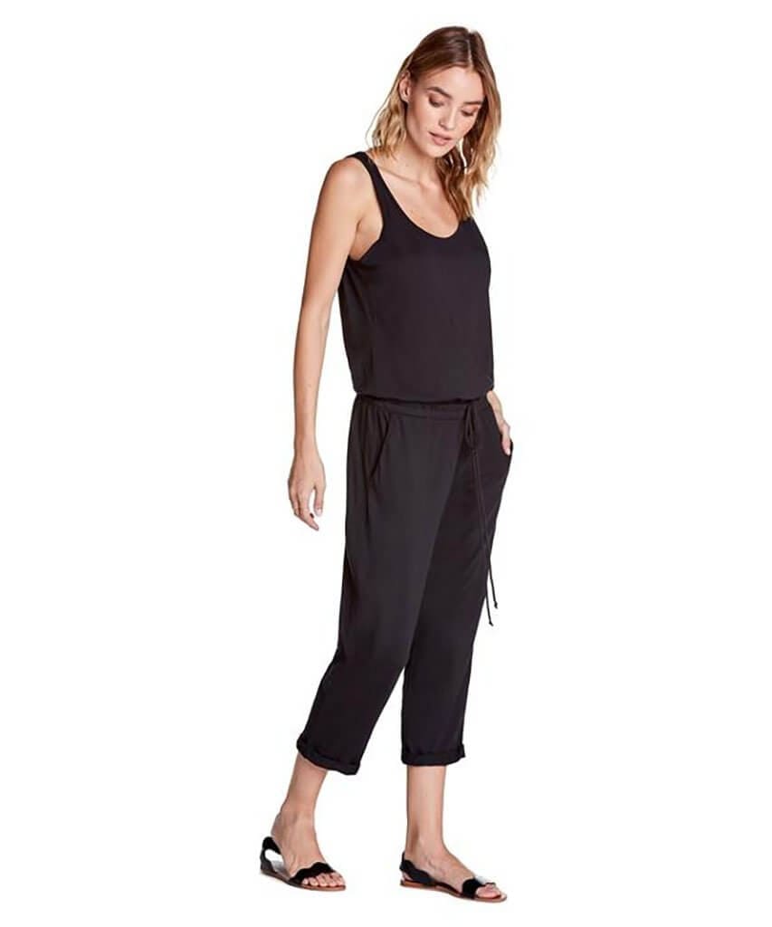 Black Pocket Tank Jumpsuit - miamidrugpossession