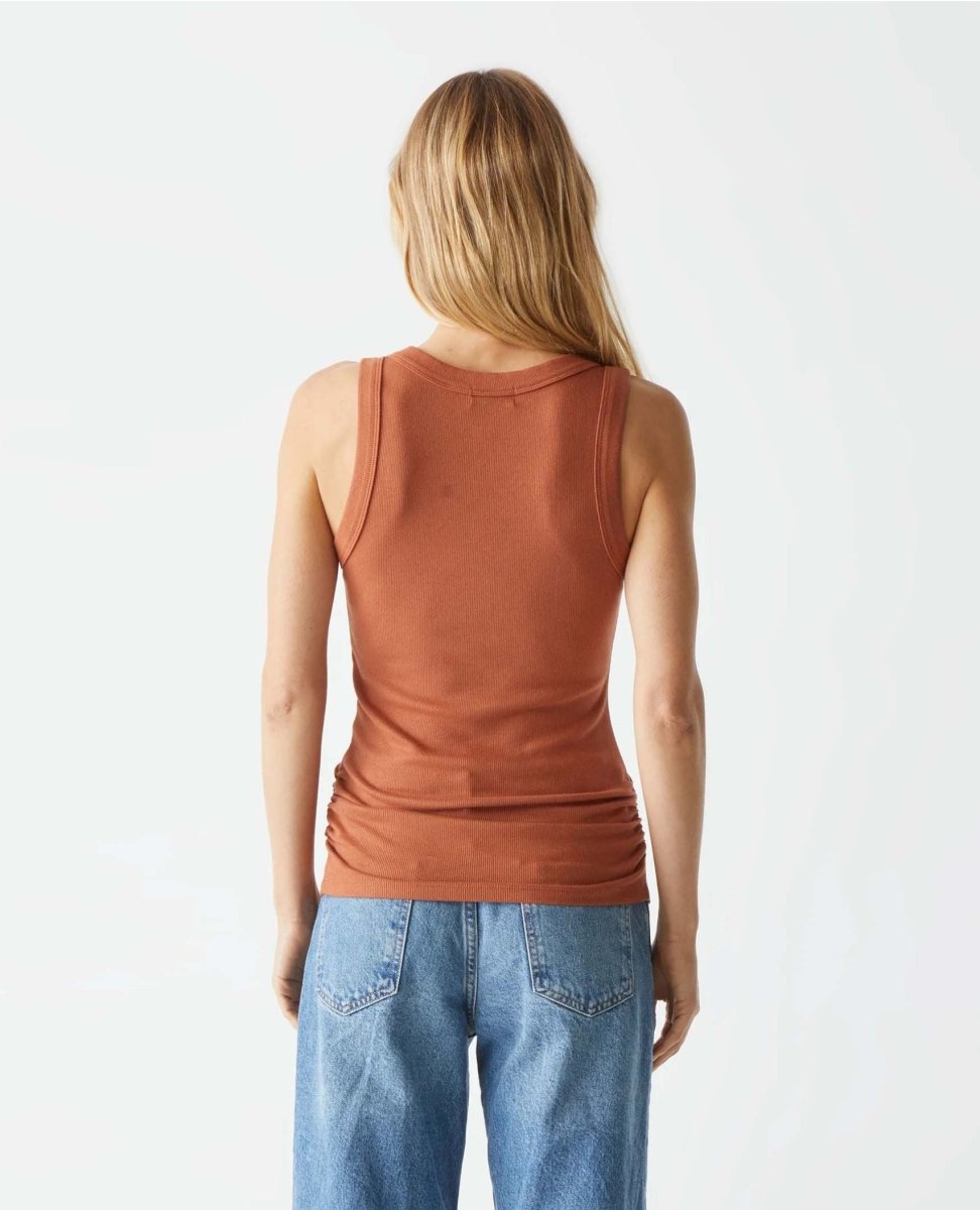 Blanche Ruched Tank Toffee - miamidrugpossession