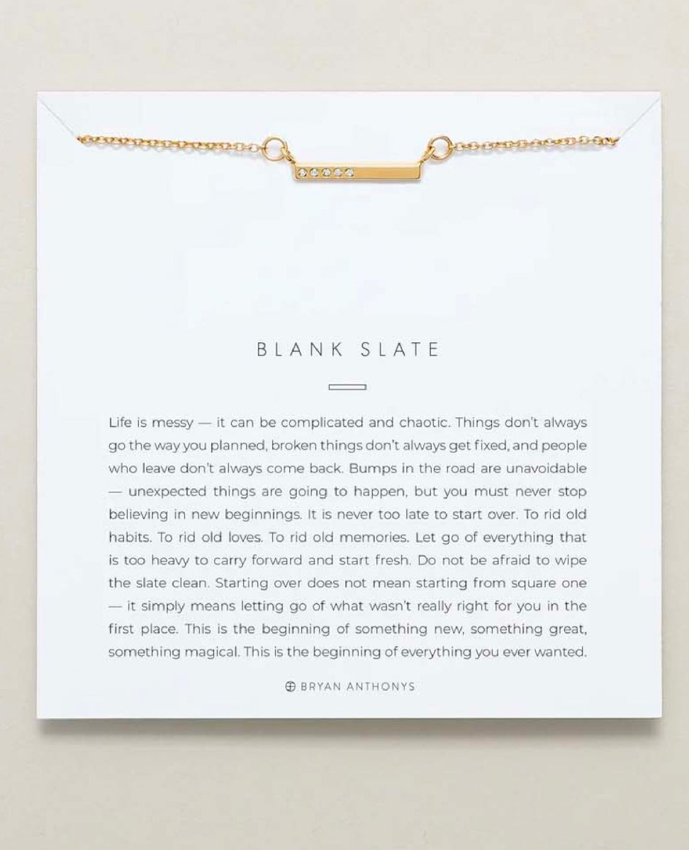 Blank Slate Necklace Gold - miamidrugpossession