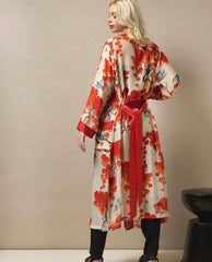 Blossom Branch Robe Gown Kimono - PINK ARROWS